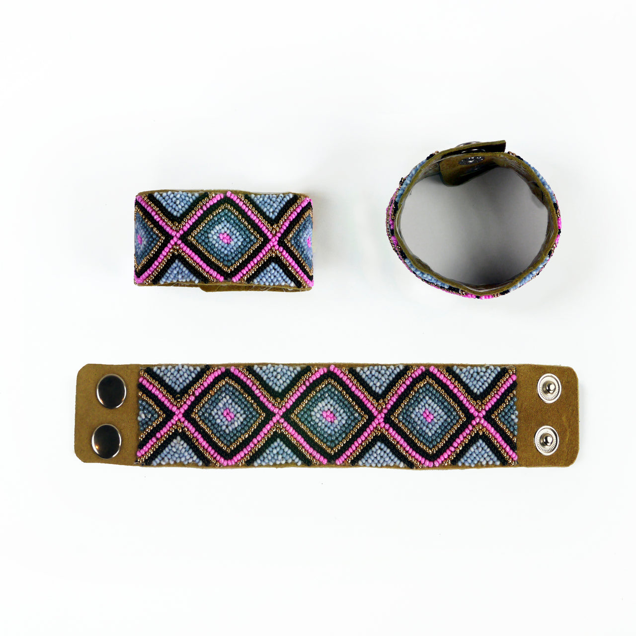 Alsek - Leather Beaded Bracelet