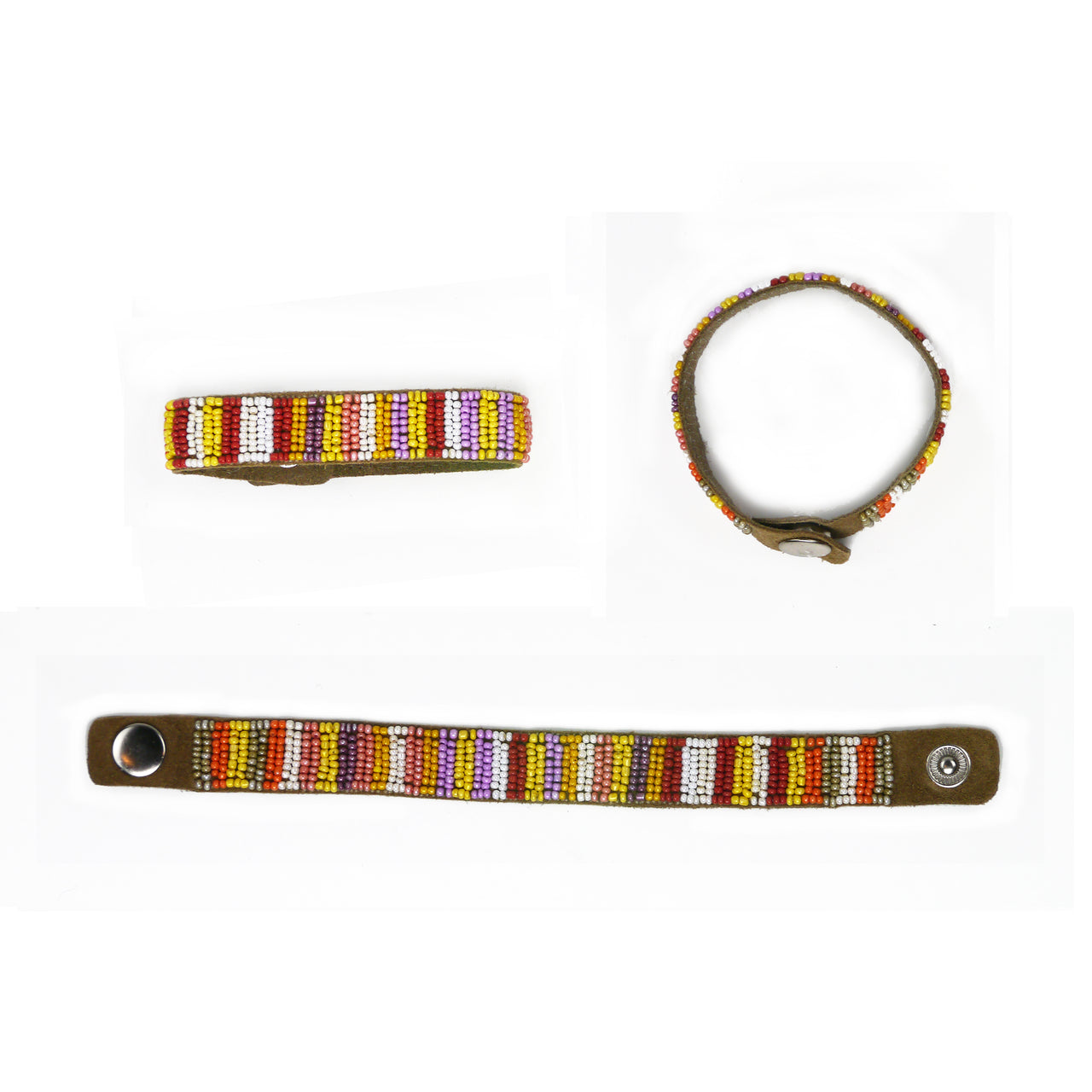 Ganges - Leather Beaded Bracelet