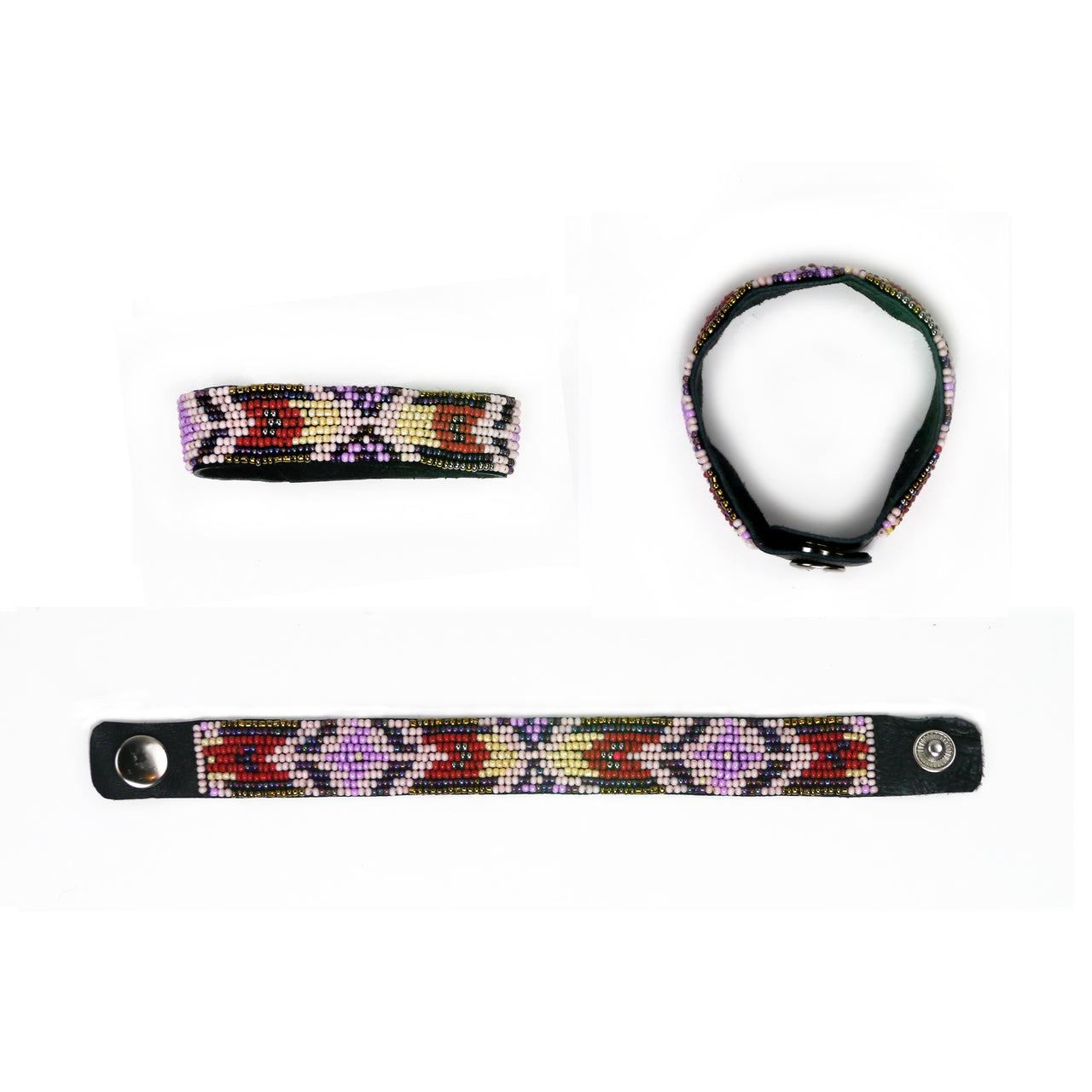 Indus - Leather Beaded Bracelet