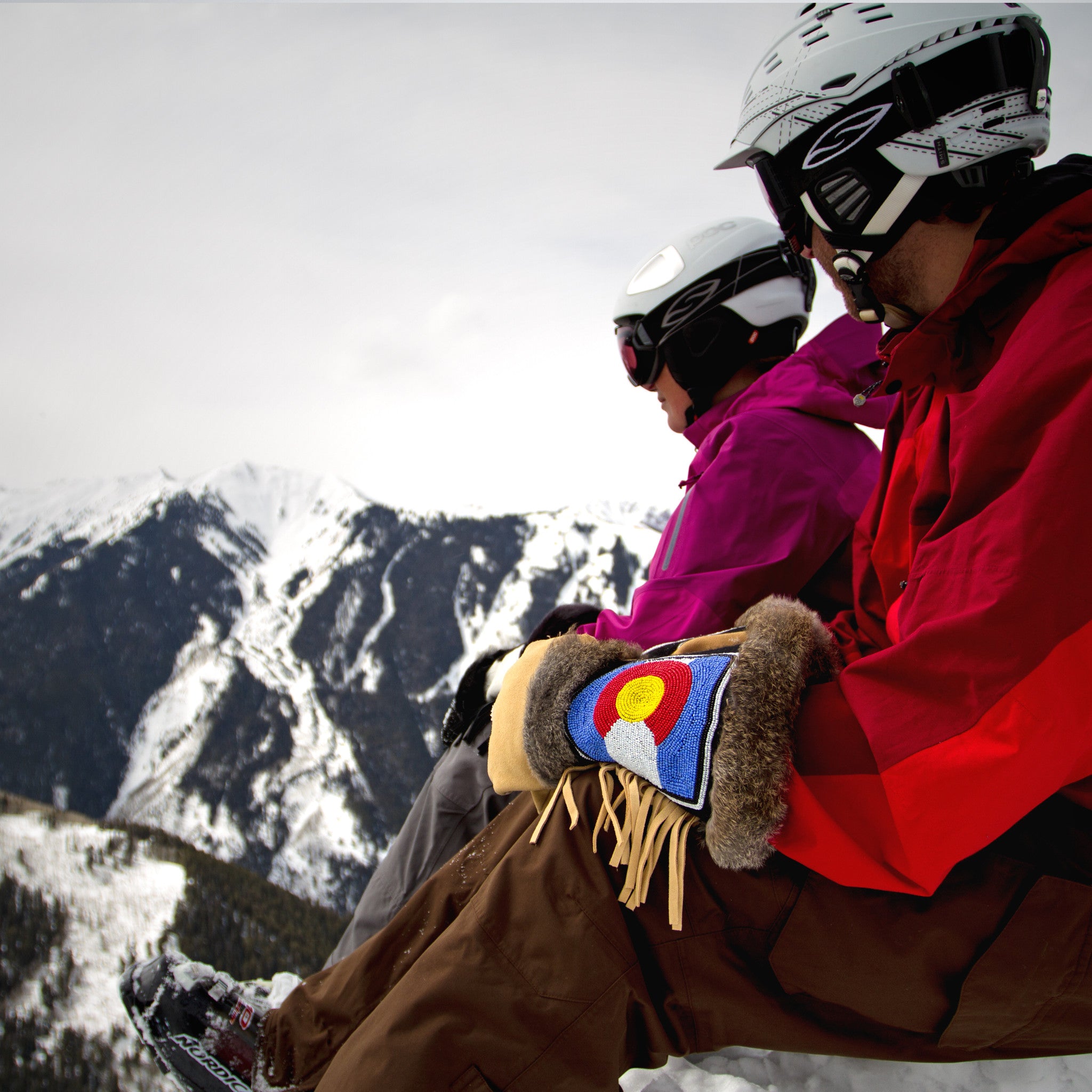 Tan leather ski gloves clearance