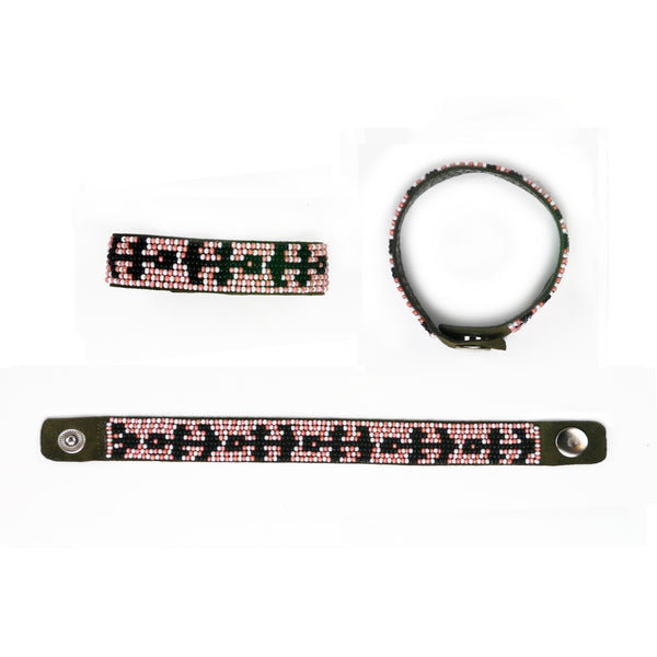 Mossman - Leather Beaded Bracelet