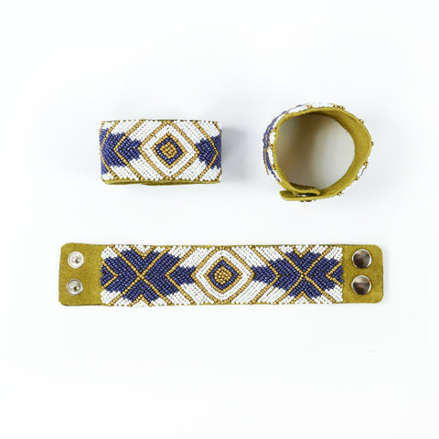 Nile - Leather Beaded Bracelet